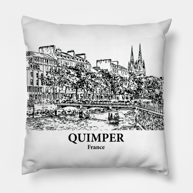Quimper - France Pillow by Lakeric