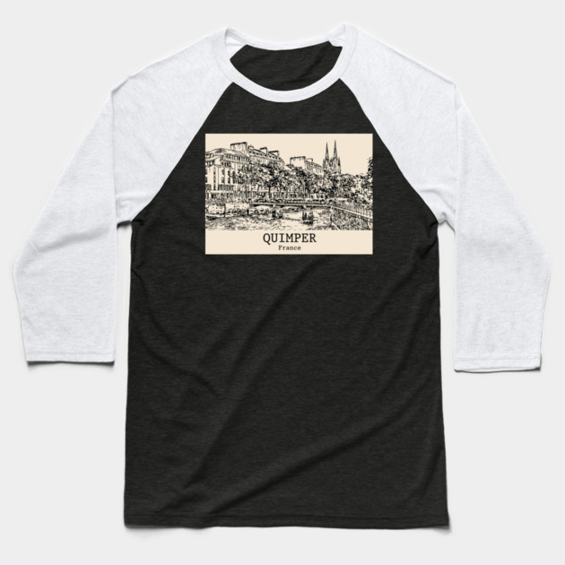 Quimper - France Baseball T-Shirt by Lakeric