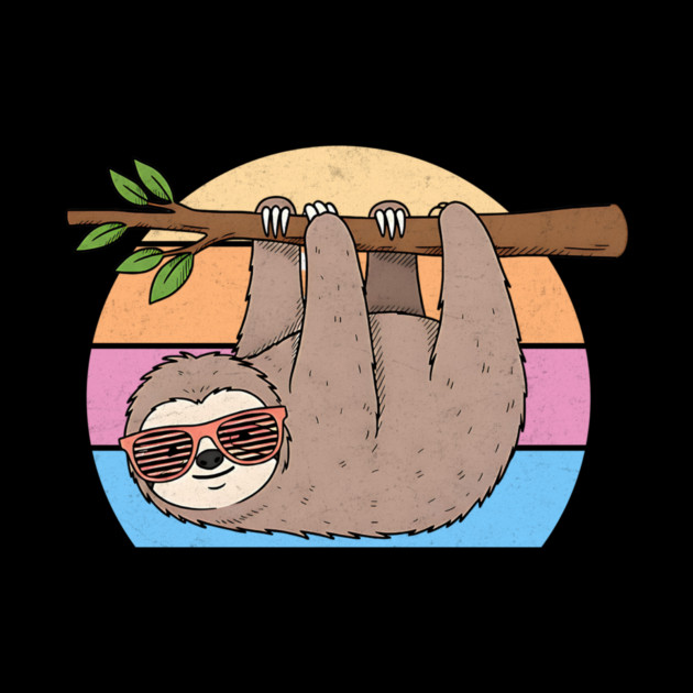 Retro Sloth Vibes by Designed By Marty