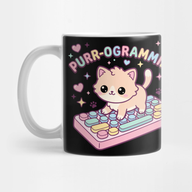 Purr-ogramming Cat Programmer Cute Kitten by belownormal