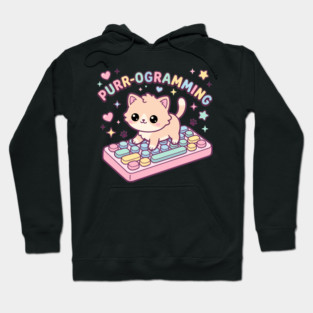 Purr-ogramming Cat Programmer Cute Kitten Hoodie