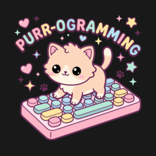 Purr-ogramming Cat Programmer Cute Kitten T-Shirt
