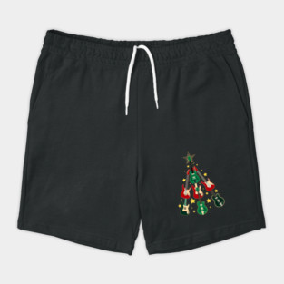 Cool Guitar Christmas Tree Guitar Lovers Christmas Tree Shorts