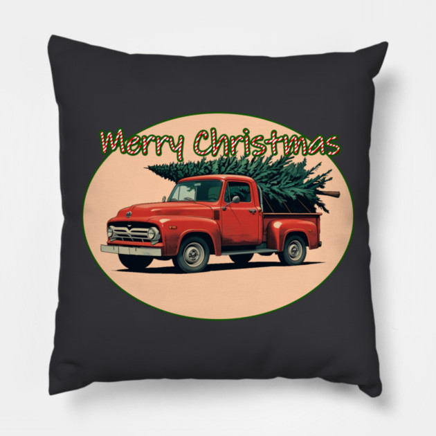 Christmas Truck Pillow by faithfamilyhomedesigns