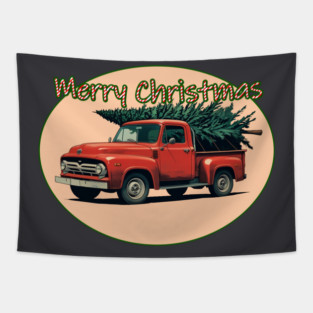 Christmas Truck Tapestry
