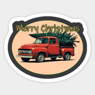 Christmas Truck Sticker