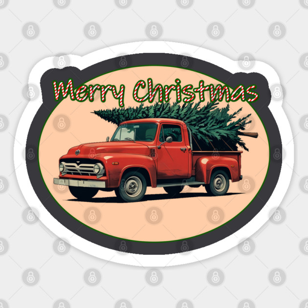 Christmas Truck Sticker by faithfamilyhomedesigns