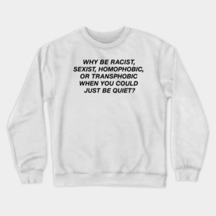 Speak Up Against Hate with Bold Typography Crewneck Sweatshirt