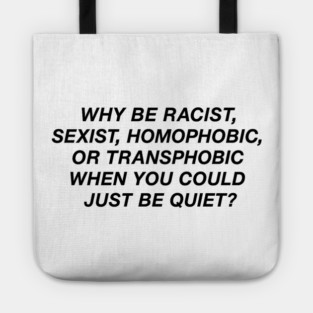 Speak Up Against Hate with Bold Typography Tote