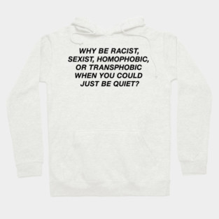 Speak Up Against Hate with Bold Typography Hoodie