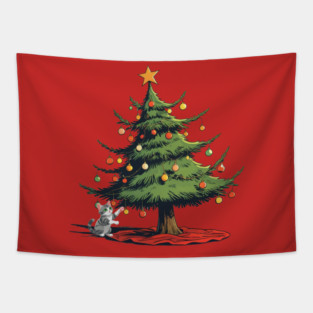 Christmas Cat Tapestry