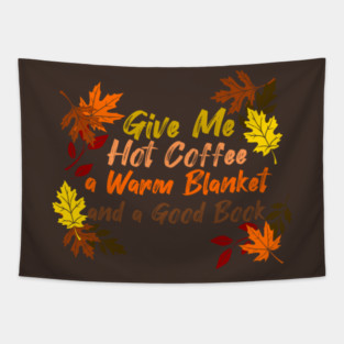 Coffee, Blanket, & Book Tapestry
