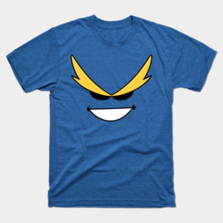 Bold Cartoon Villain Face with Mischievous Grin T-Shirt