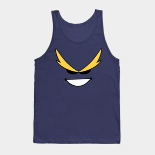 Bold Cartoon Villain Face with Mischievous Grin Tank Top
