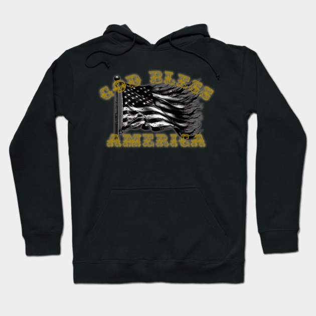 God Bless America Hoodie by faithfamilyhomedesigns