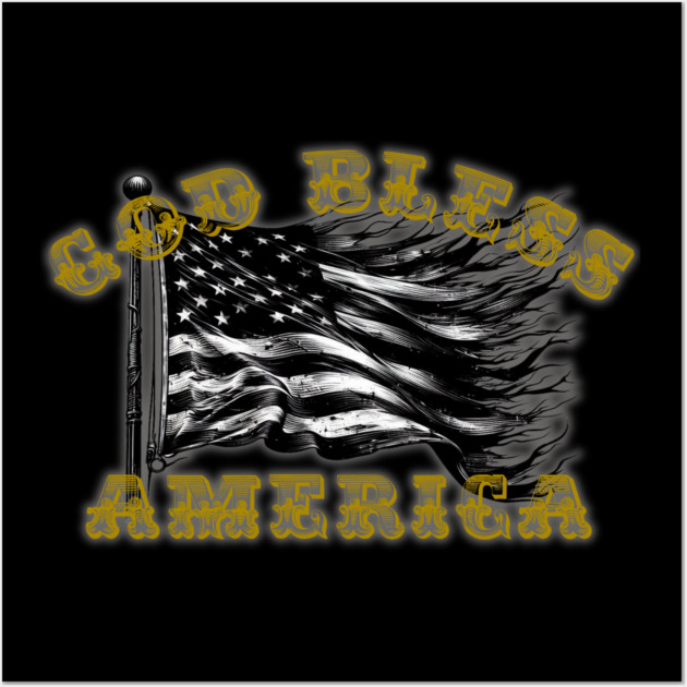 God Bless America Wall Art by faithfamilyhomedesigns