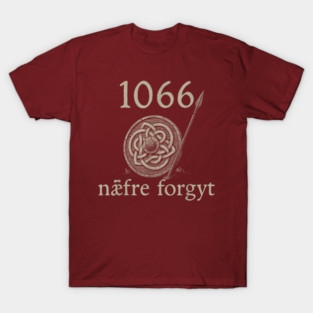 1066 Medieval Shield with Norse Battle Cry T-Shirt