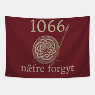 1066 Medieval Shield with Norse Battle Cry Tapestry