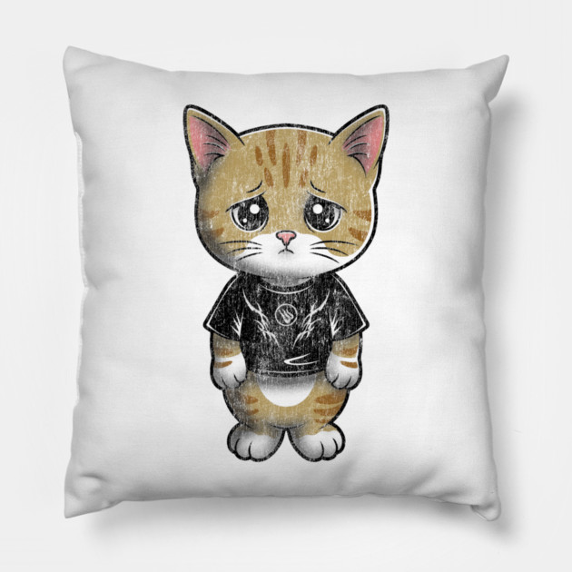 Funny Cat Meme Pillow by Wrongteeshirt