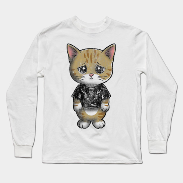 Funny Cat Meme Long Sleeve T-Shirt by Wrongteeshirt