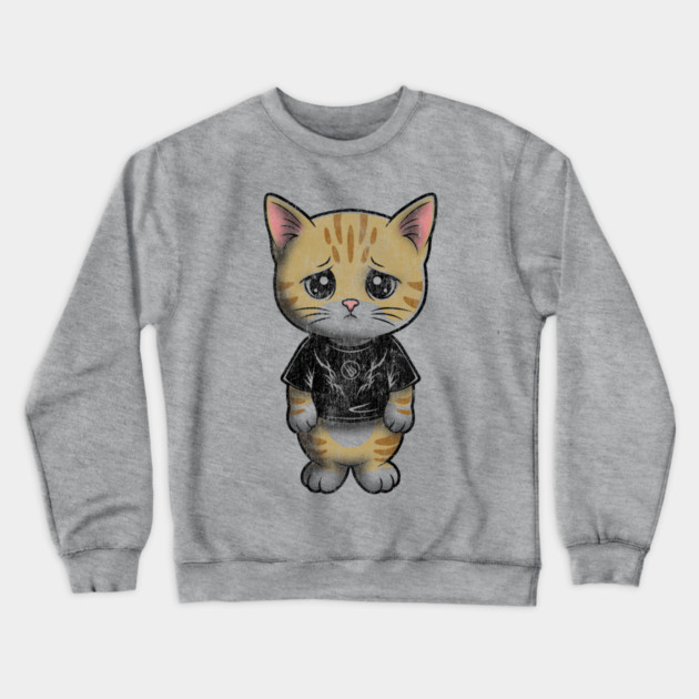 Funny Cat Meme Crewneck Sweatshirt by Wrongteeshirt