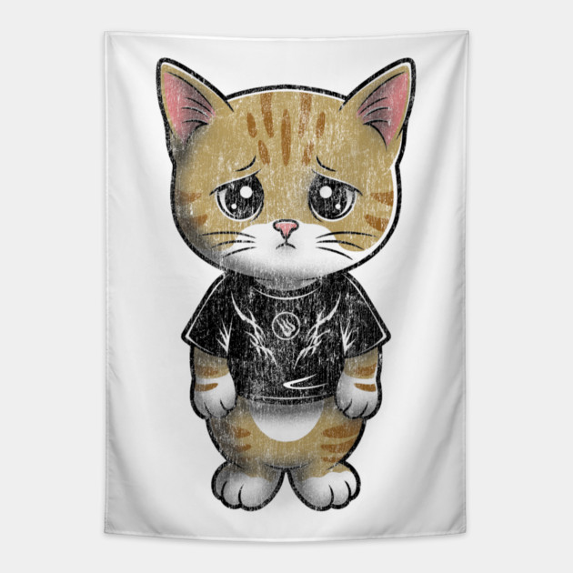 Funny Cat Meme Tapestry by Wrongteeshirt