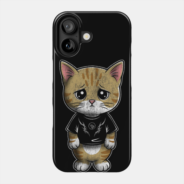 Sad Silly Kitten Phone Case by Wrongteeshirt