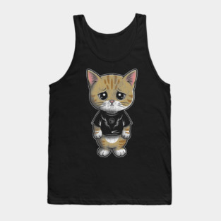 Sad Silly Kitten Tank Top