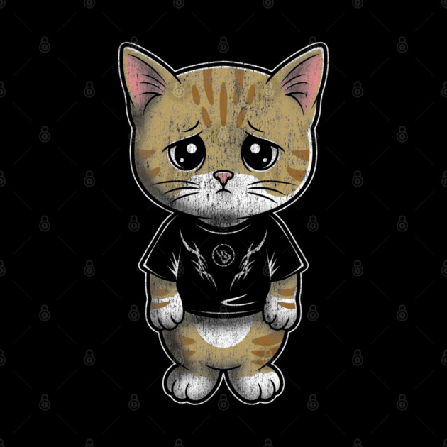 Sad Silly Kitten by Wrongteeshirt