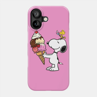 Snoopy and Woodstock - Ice Cream Phone Case