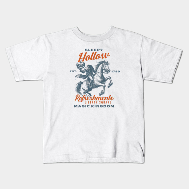 Sleepy Hollow Refreshments Liberty Square Orlando Florida Theme Park Kids T-Shirt by Joaddo