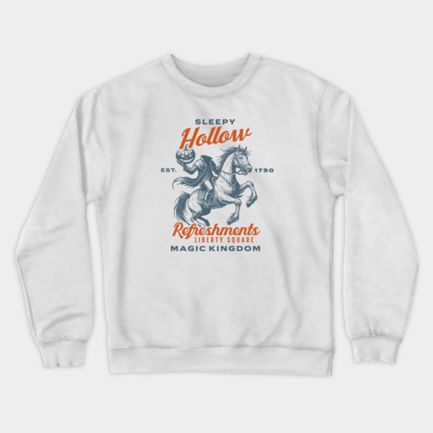 Sleepy Hollow Refreshments Liberty Square Orlando Florida Theme Park Crewneck Sweatshirt by Joaddo