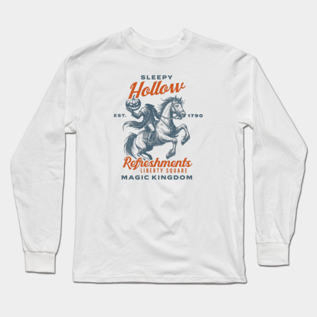 Sleepy Hollow Refreshments Liberty Square Orlando Florida Theme Park Long Sleeve T-Shirt by Joaddo