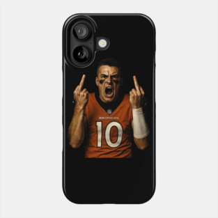 Bo Nix Denver Broncos Flipping the Bird Phone Case