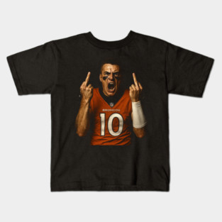 Bo Nix Denver Broncos Flipping the Bird Kids T-Shirt