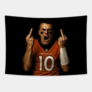 Bo Nix Denver Broncos Flipping the Bird Tapestry