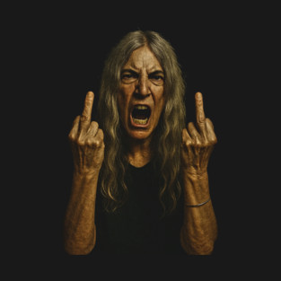 Patti Smith Flipping the Bird #2 T-Shirt