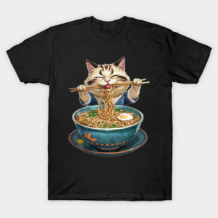 Cat-Eating-Ramen T-Shirt