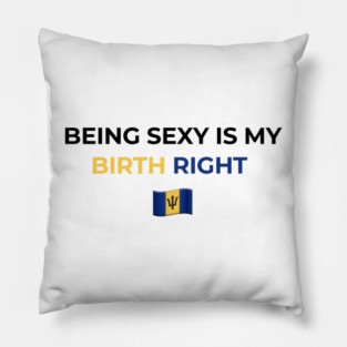 Being Sexy is My Birth Right Barbados T-Shirt Pillow