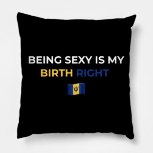 Being Sexy is My Birth Right Barbados T-Shirt Pillow