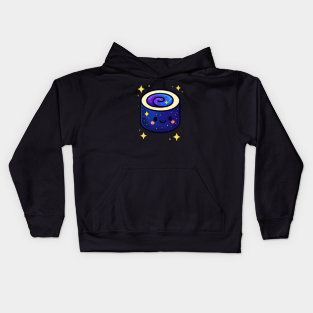 Galactic Sushi Roll – Cute Space Sushi Art | Cosmic Foodie Aesthetic Tee Kids Hoodie by Anne Lee