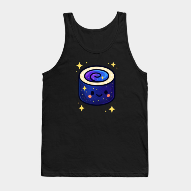 Galactic Sushi Roll – Cute Space Sushi Art | Cosmic Foodie Aesthetic Tee Tank Top by Anne Lee