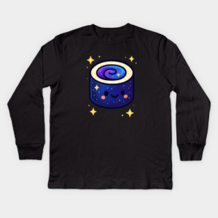 Galactic Sushi Roll – Cute Space Sushi Art | Cosmic Foodie Aesthetic Tee Kids Long Sleeve T-Shirt