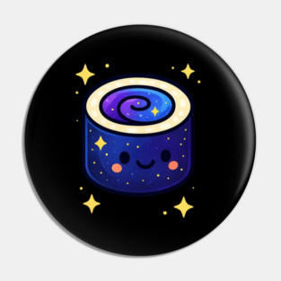 Galactic Sushi Roll – Cute Space Sushi Art | Cosmic Foodie Aesthetic Tee Pin