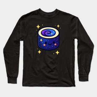 Galactic Sushi Roll – Cute Space Sushi Art | Cosmic Foodie Aesthetic Tee Long Sleeve T-Shirt