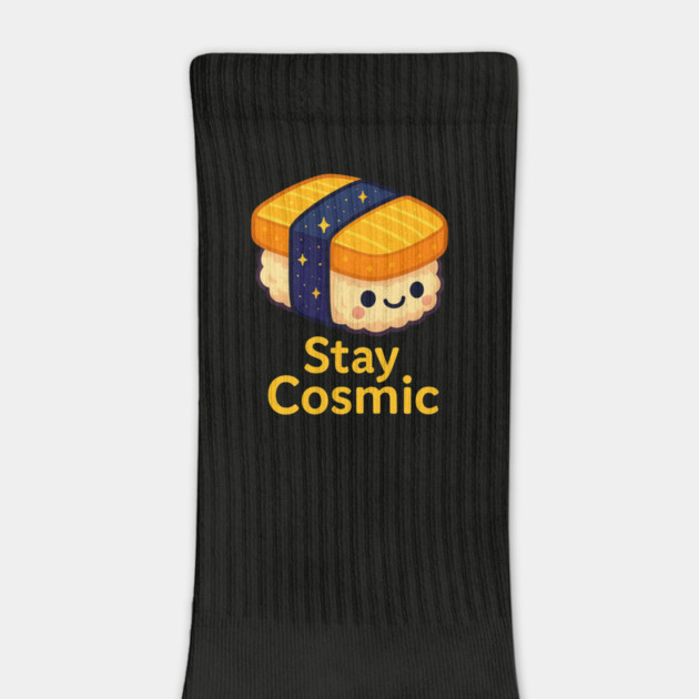 Stay Cosmic – Cute Space Sushi Art | Funny Kawaii Cosmic Food Tee by Anne Lee
