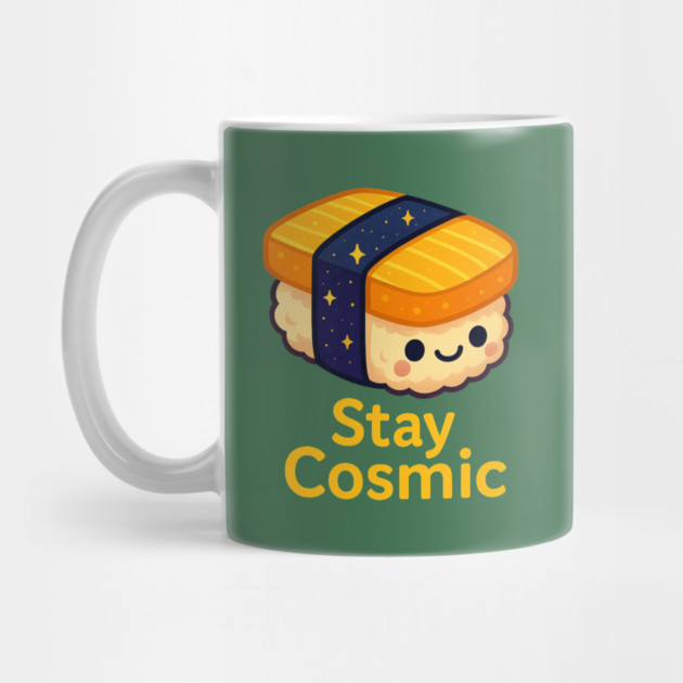 Stay Cosmic – Cute Space Sushi Art | Funny Kawaii Cosmic Food Tee by Anne Lee