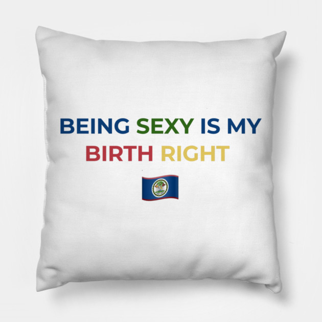 Being Sexy is My Birth Right Belize Pillow by Drago