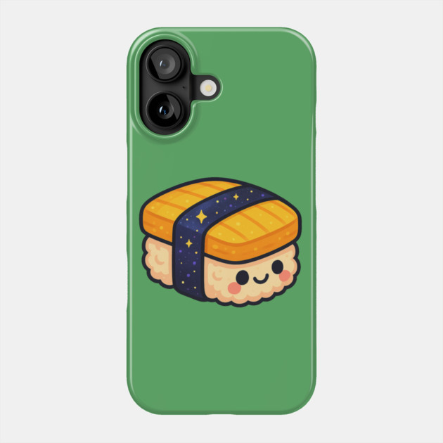 Cosmic Sushi Bite – Cute Space Sushi Art | Kawaii Galaxy Food Tee Phone Case by Anne Lee