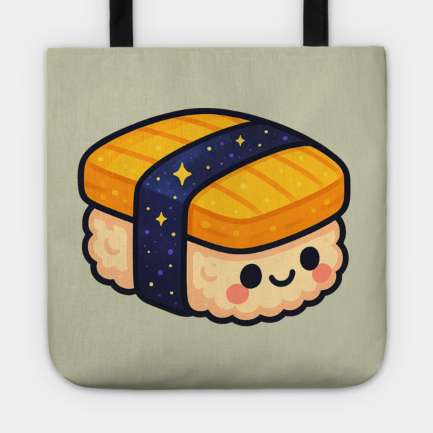 Cosmic Sushi Bite – Cute Space Sushi Art | Kawaii Galaxy Food Tee Tote by Anne Lee